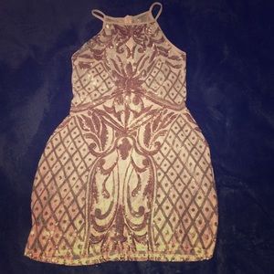 Rose gold party dress